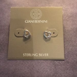 Gianni Bernini Sterling Silver Heart Earrings